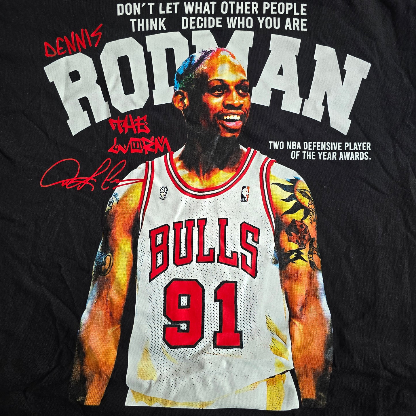 Playera Dennis Rodman Collage de Algodón