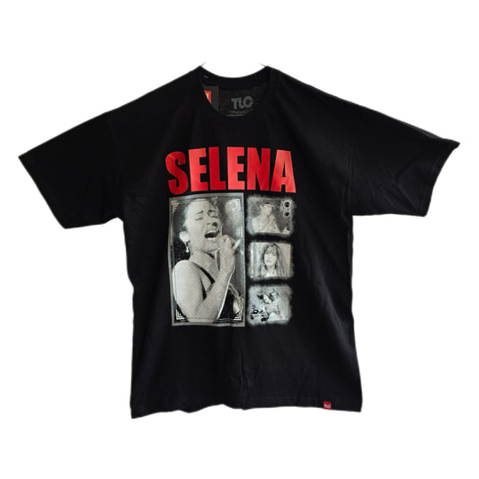 Playera Selena Quintanilla Blanco y Negro
